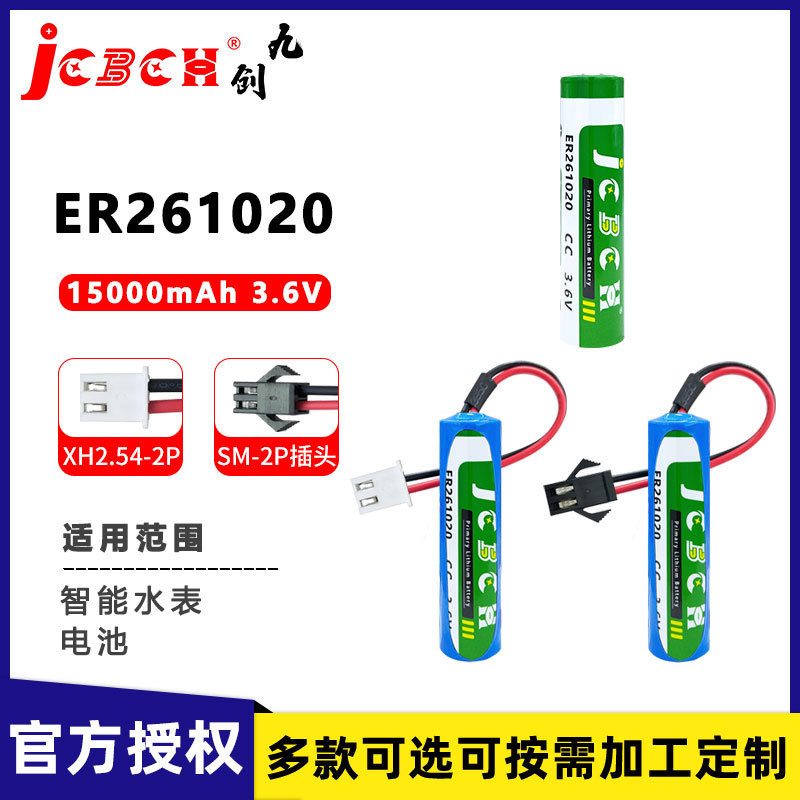 Jiu Chuang Er261020 Water Meter Natural Gas Meter Flow Meter Water Drill Rod Pgs Long-Lasting 3.6V Lithium Battery Cc