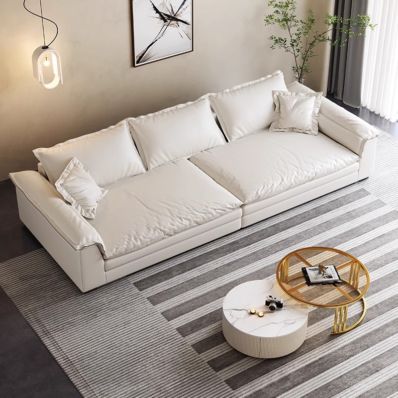 Estricta selección de lujo ligero alojamiento residencial italiano simple moderno de tres o cuatro personas, gato pequeño tipo hogar, sofá de piel, cojín de doble capa image 3
