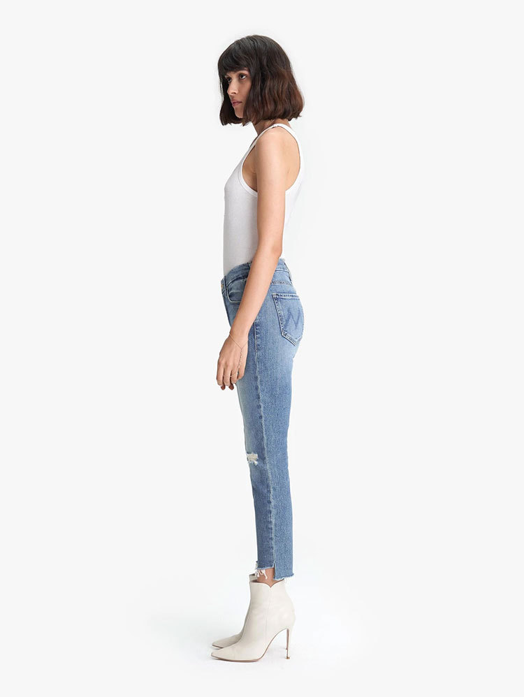 Blue Ripped Skinny Jeans Style 5