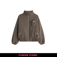 Fudge Pink 25秋季New美式复古简约百搭宽松夹克外套