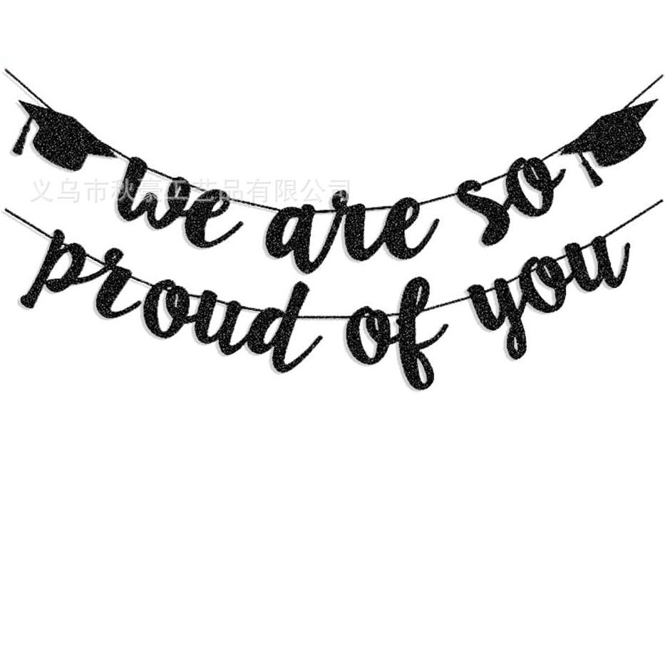 Decoración de fiesta de graduación 2025 explosión Amazonas atmósfera diseño bandera de graduación tira bandera al por mayor