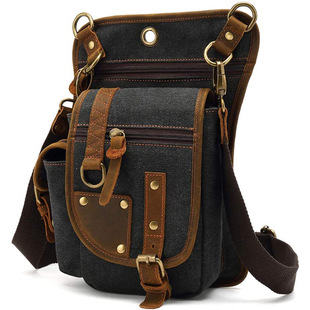 Waist Bag Leggings Men's Leg Bag Men's Canvas Shoulder Bag Men's Tactical Motorcycle Multi-Functional Tool Bag Men's Crossbody
