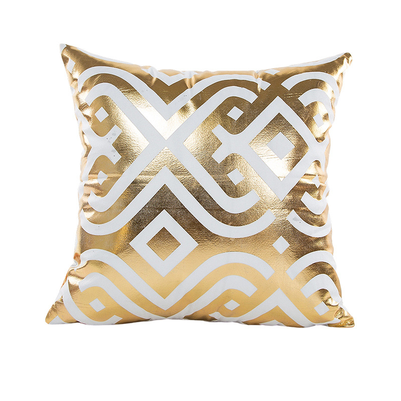 Funda de almohada con estampado dorado para el verano 2026, suave y cómoda, decoración para sofá, funda de almohada moderna para el hogar, disponible para venta al por mayor. image 16