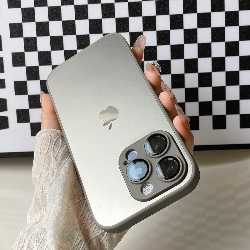 AG轻砂自带镜头膜适用iPhone16手机壳15纯色14情侣13新款12外壳11|undefined