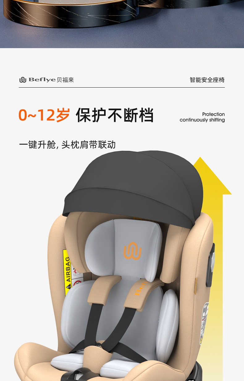 Child Safety Seat for Car, Suitable for Babies Aged 0-12 Years, 360-Degree Rotating Simple Seat, Universal Model for Infants