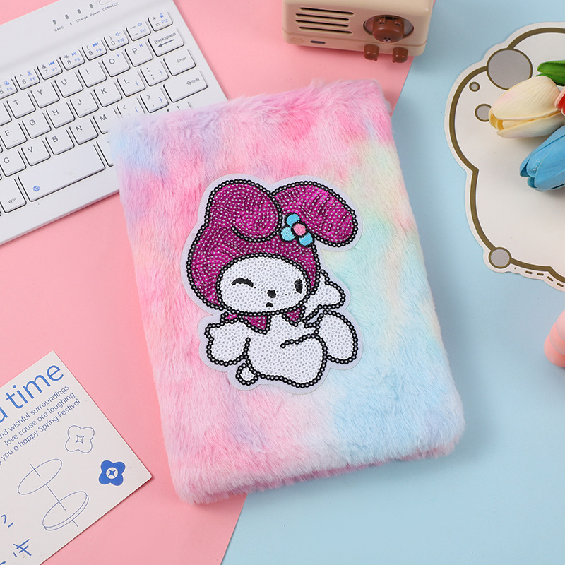 Cariño conejo cuaderno de peluche chicas dibujos animados diarios de peluche creativos sequillas libro mayorista