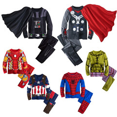 One piece drop shipping foreign trade boys' pajamas set spring and autumn long-sleeved children's home clothes revenge style children's clothing