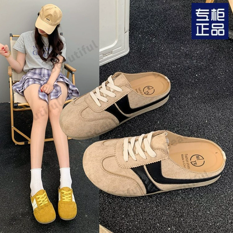 Женские летние открытые шлепанцы 2025, новые модные немецкие слипоны белого цвета, популярные сандалии-слипоны