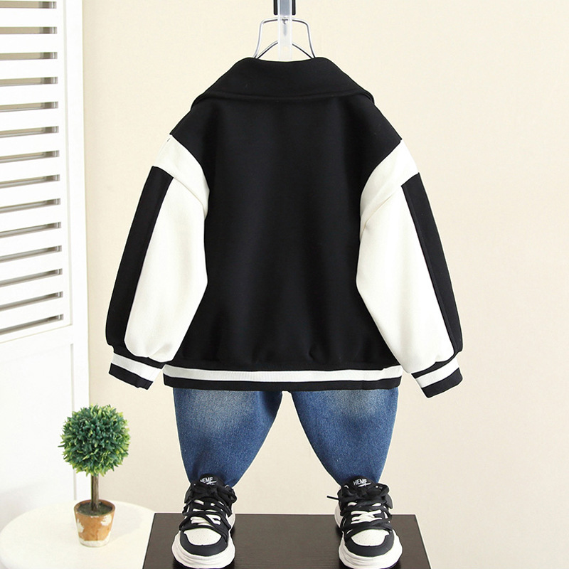 Boys Fall Baseball Jacket Children's Spring And Autumn Jacket Top Boys Fall Trend_voghion.com