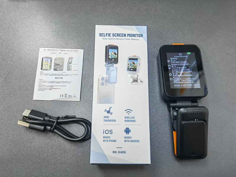 携帯電話背面磁気自撮りディスプレイスクリーンプロジェクターAndroid Apple iPhone16 Huawei専用ライブブロードキャストモニタリング|undefined