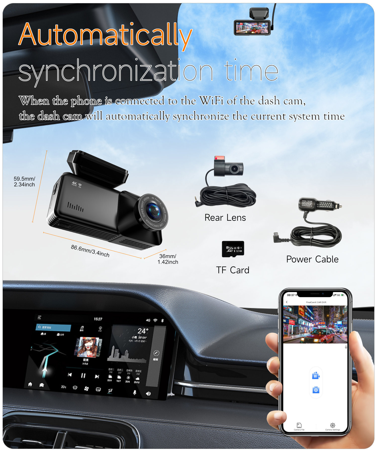 2026 Amazon Cross-Border Driving Recorder 4K High-Definition Wifi Gps Hot Car Dvr Dashcam