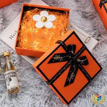 ☨现货橙色礼品盒化妆品包装盒精美礼物口红礼盒伴手礼盒子天地盖