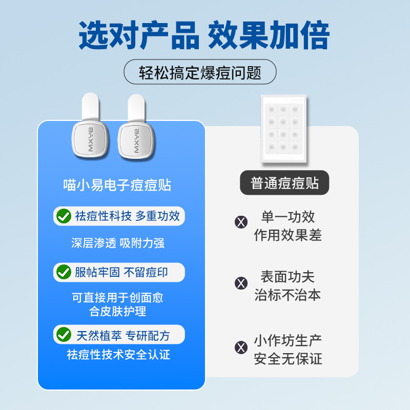 電子ニキビ貼りはニキビを取り除き、ボタンを押して光を治療します。|undefined