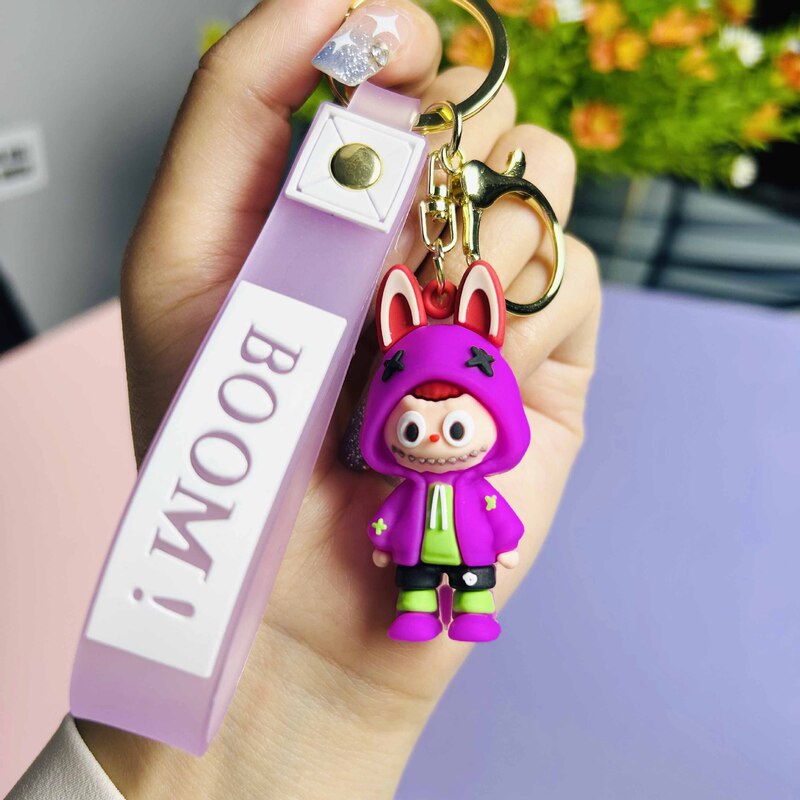 跨境拉布布可爱系列钥匙扣创意公仔坐姿汽车背包挂饰地摊礼品批发|undefined