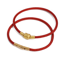 龙年不锈钢配件钢丝绳手链手工DIY本命年可调节手工编织转运红绳