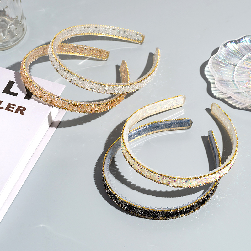 1 Piece Quantity Women's Retro C Shape Rhinestone Handmade Hair Band