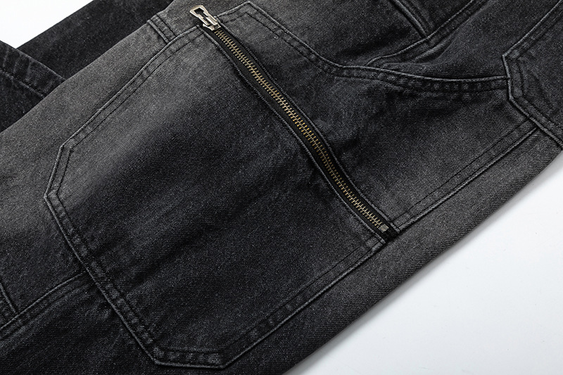 Moderne Ian 24 Herbst Herrenbekleidung Neues Design Sinn Hochwertige gestapelte Taschen Reißverschluss Jeans_voghion.com