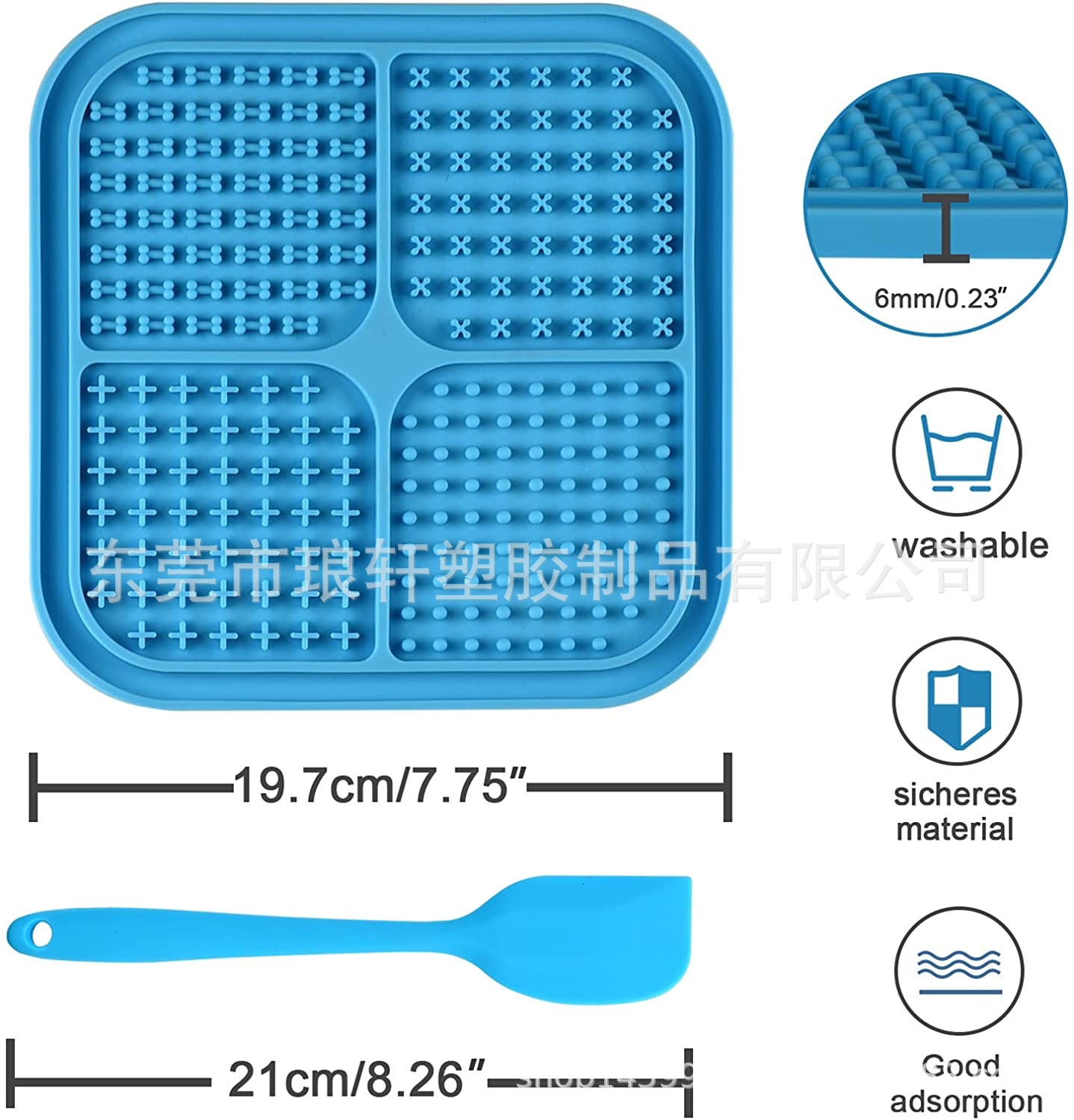 食品级硅胶宠物吸盘舔食垫宠物餐垫硅胶缓食垫狗狗慢食垫狗舔盘垫