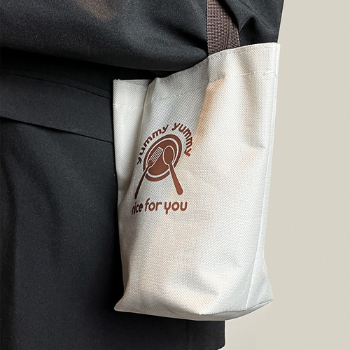 Insulated cup bag, lunch bag, student lunch bag, portable picnic lunch box bag, Oxford cloth drawstring bag, portable soup cup bag