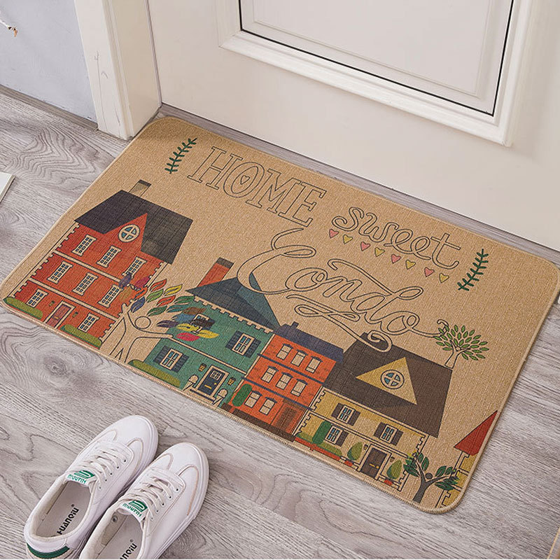 Linen Woven Bathroom Floor Mats Absorb Water, Bathroom Quick-Drying Non-Slip Household Toilet Bathroom Door Mats Carpet Linen Woven Bathroom Floor Mats Absorb Water, Bathroom Quick-Drying Non-Slip Household Toilet Bathroom Door Mats Carpet