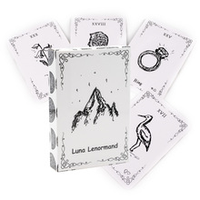 简约露娜雷诺曼 传统黑白素描利诺曼带说明卡 Luna Lenormand