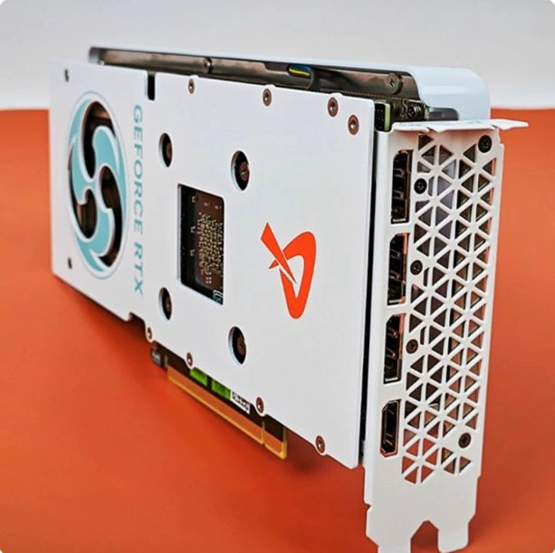 Видеокарта (Snow Fox) RTX 4060 Ti, 8 ГБ GDDR6, компактный белый дизайн для настольного игрового ПК