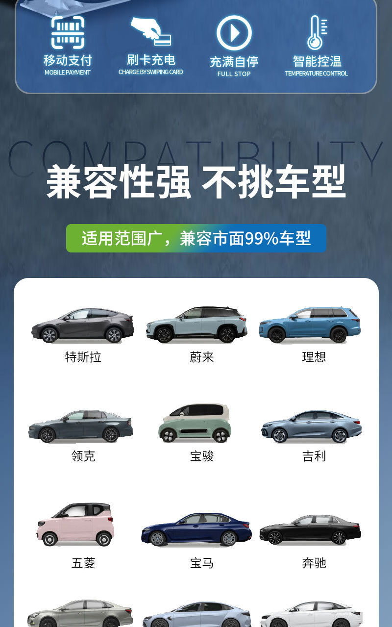 Integrated Ac Smart Charging Pile for New Energy Vehicles, Rainproof and Dustproof, Smart Fast Charging Smart Charging Pile