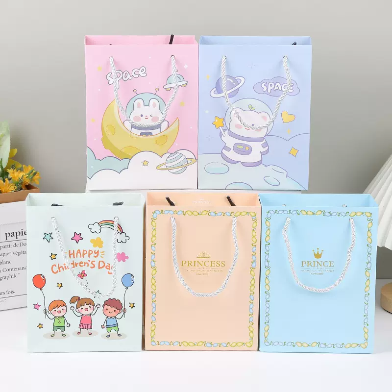 跨境专供礼品袋精致小号饰品纸袋迷你伴手礼生日手提袋礼物包装袋