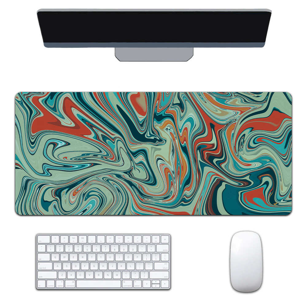 Mapa de calor transfronterizo extra-grande juego engrosado Oficina abstracto viento fluido colorido expansión corrugado mouse pad patrón personalizable