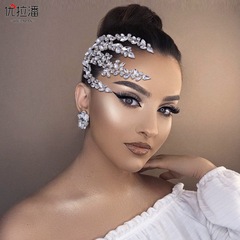 優拉潘 速賣通髮飾滿鑽鑲嵌水鑽發梳可彎曲宴會盤發配飾插梳HP489