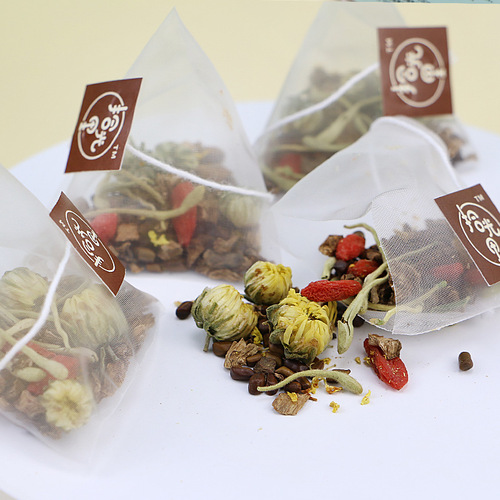 Chrysanthemum and Cassia Tea Bulk Packaging Triangle Pack, Burdock Chrysanthemum Goji Berry Tea, honeysuckle and osmanthus tea, health tea
