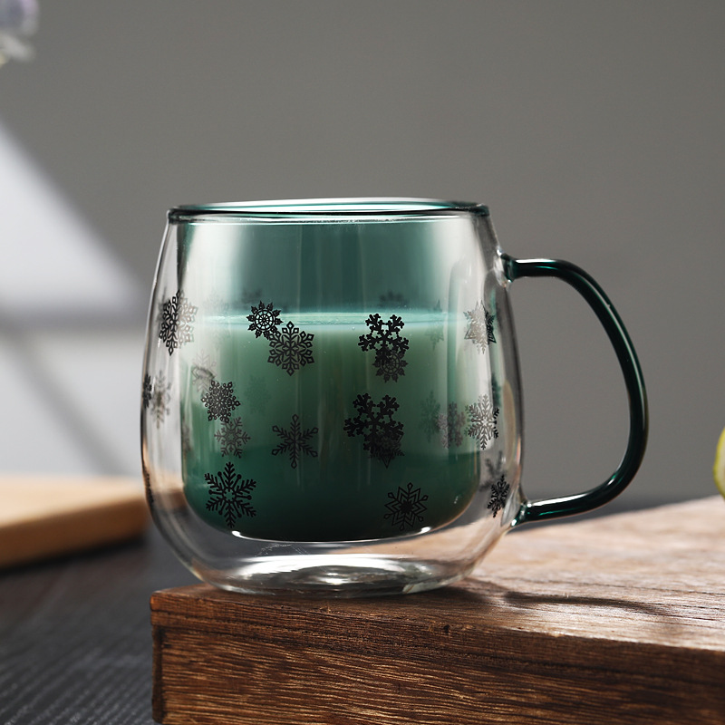 Cerezo que cambia de color en vidrio botella de agua fría taza de agua traje hogar de gran capacidad resistente al calor agua hervida botella de agua fría