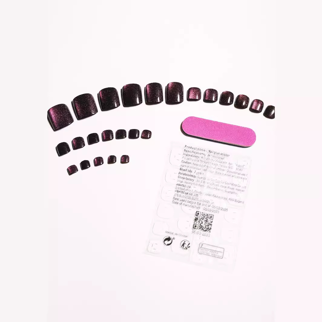 Purchasing púrpura ojo de gato parche de uñas de pie desgaste parche de uñas de pie productos terminados clareamiento de uñas al por mayor