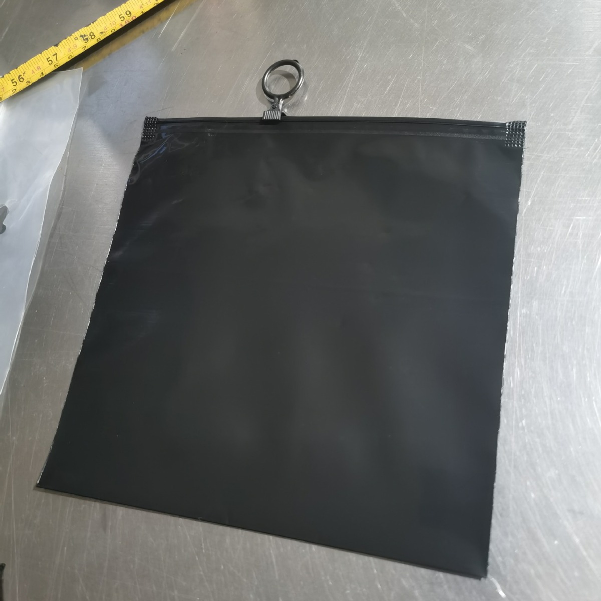 全黑遮光PE磨砂橫版黑色拉環服裝袋 運動內衣自封服裝拉環拉鏈袋