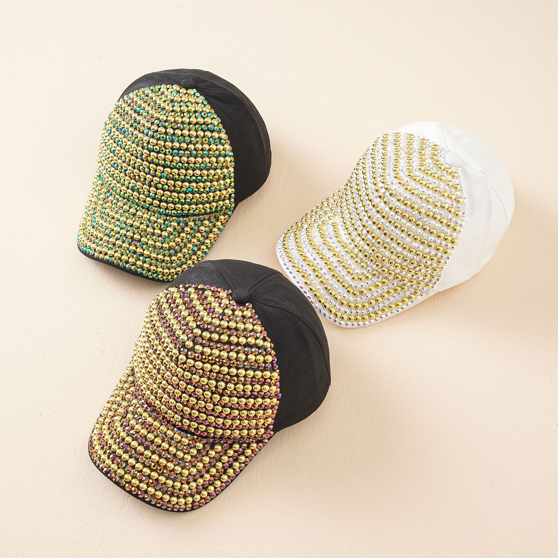 Primavera y verano nuevo sombrero gorra de béisbol de diamantes de las mujeres de moda de las mujeres gorra al aire libre sombrero de sol europeo y americano