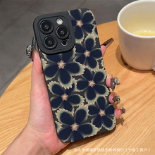 潮流花朵图案适用iPhone11/12/13/14/15promax手机壳苹果16保护套