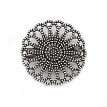 跨境欧美新款衣领夹复古花朵开衫披肩夹女士防走光胸针丝巾扣配饰