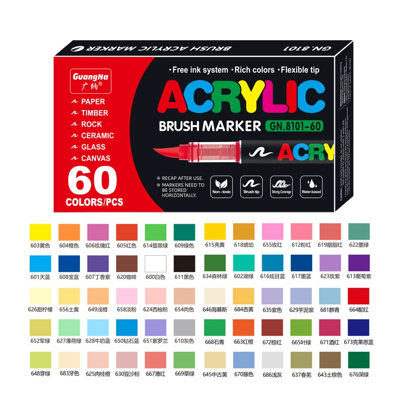Acrylic для广纳, профессиональный маркер для рисования, 360 цветов, ручная работа, живопись, граффити
