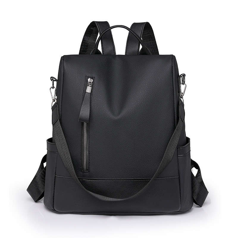 Spot wholesale 2024 nueva mochila antirrobo para mujer, mochila de viaje multifuncional de color sólido simple, mochila escolar