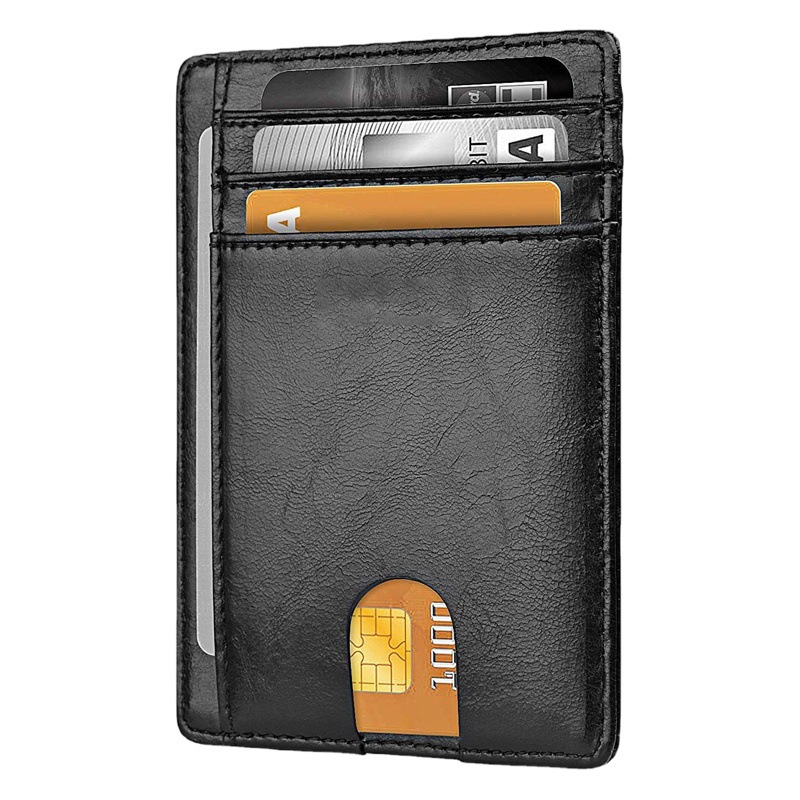 Tarjetero transfronterizo para hombre, tarjetero antirrobo RFID para tarjetas europeas y americanas, tarjetero para hombre de Amazon con orificio para Airtag.