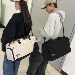 Short trip travel bag with dry-wet separation, waterproof outdoor sports fitness storage bag, independent shoe compartment, large capacity crossbody bag