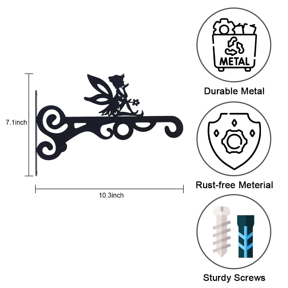 美学の壁の植物のフックの屋内および屋外-金属の掛かる植物のブラケットのベルトの美しい鳥の図