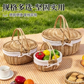 植物工艺品;收纳篮/筐;女士手提包