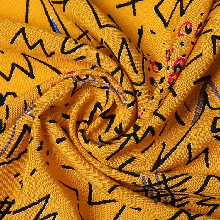 La última tela de rayon 100% para ropa de cama doméstica cómoda, tela de rayon suave y duradera