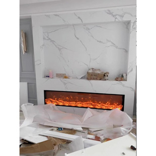 American Style Fireplace Decorative Cabinet Black TV Cabinet Simulation Flame Villa Home Heater French Decorative Mantel