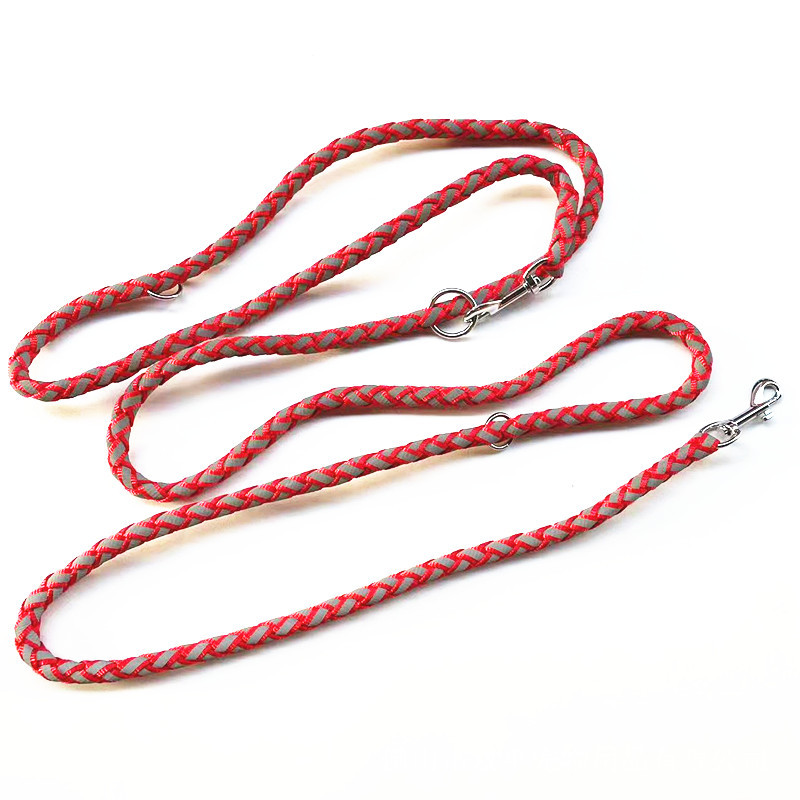 Dog Reflective Braided Round Rope 2.5m Extended Multi-Functional Leash Product_voghion.com