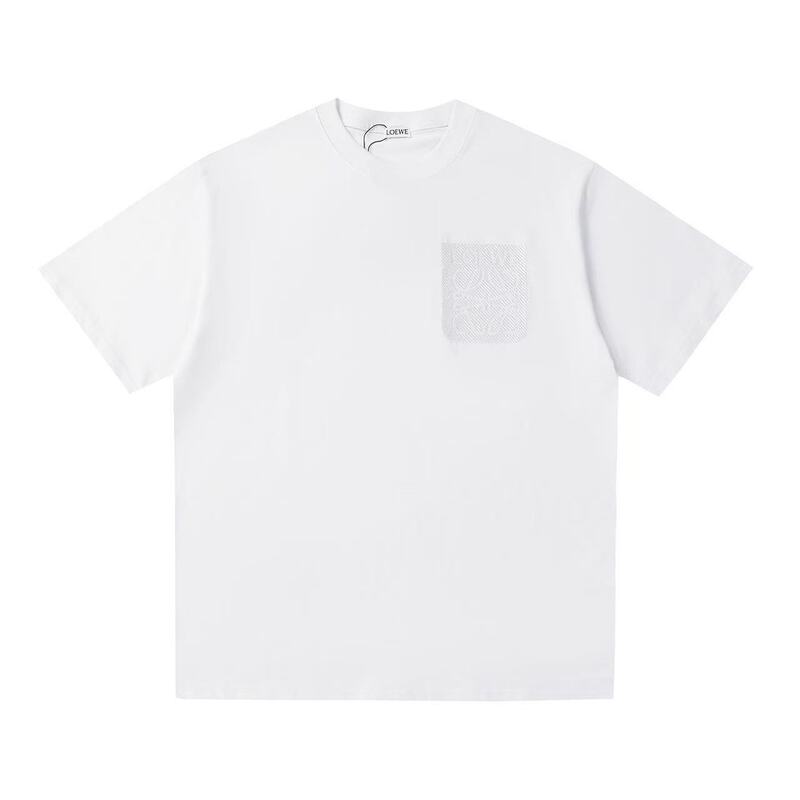 High-End Loewe T-Shirt, Short-Sleeved, Unisex Couple's Style, High-Weight Pure Cotton, Loose-Fitting Crew Neck Top High-End Loewe T-Shirt, Short-Sleeved, Unisex Couple's Style, High-Weight Pure Cotton, Loose-Fitting Crew Neck Top
