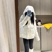 莆田高版本lulu同款puff五格羽绒服女修身保暖连帽加厚外套