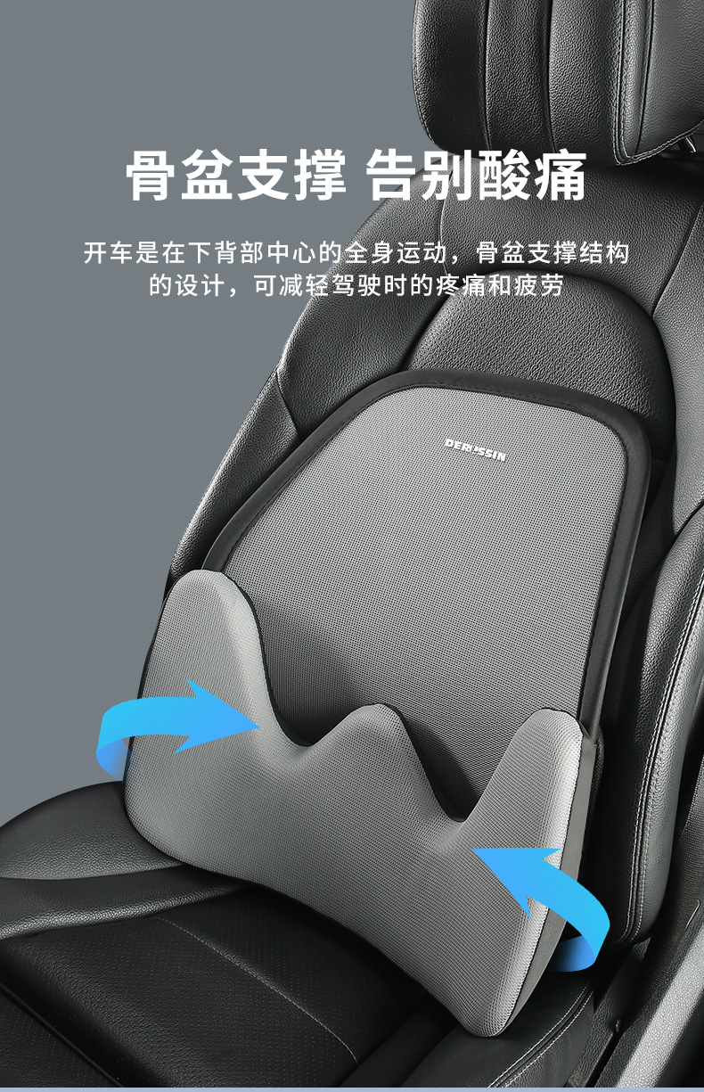 Car Lumbar Support, Aviation-Grade Car Lumbar Cushion, Neck Support Pillow, Car Seat Lumbar Support, All-Season Driving Headrest and Lumbar Support
