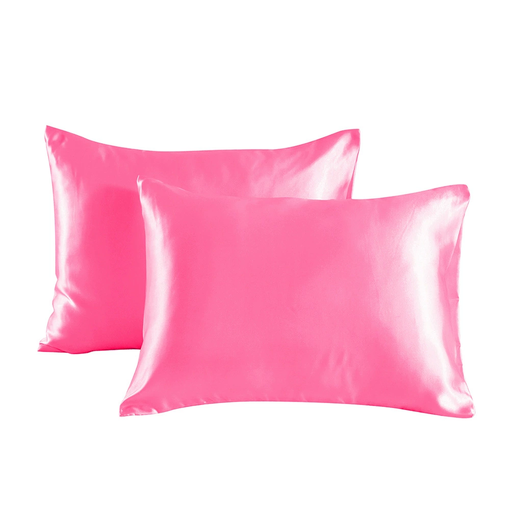 Silk-Feel Double-Sided Pillowcase, Simulated Satin, Multiple Sizes (43×63–51×137 cm), Customizable